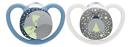 NUK CHUPETES SPACE NIGHT X2 DE 6 A 18 MESES